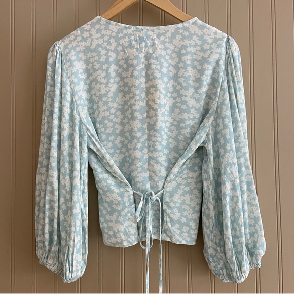 NWT Charlie Holiday Floral Corset Like Blouse Top Women’s Size 6 - Picture 5 of 11